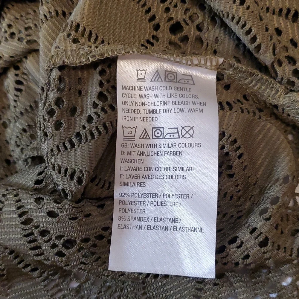 NWOT D&Co. Beach Olive Lace Swim Cover Up Size:M